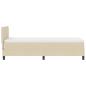Preview: Boxspringbett mit Matratze mit Kopfteil Creme 80 x 200 cm Stoff