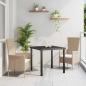 Preview: ARDEBO.de - Garten Essgruppe mit Kissen 3 pcs Beige Poly-Rattan