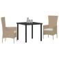Preview: Garten Essgruppe mit Kissen 3 pcs Beige Poly-Rattan