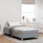 Preview: ARDEBO.de - Boxspringbett Hellgrau und Braun 90 x 190 cm