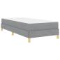 Preview: Boxspringbett Hellgrau und Braun 90 x 190 cm