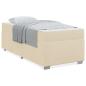 Preview: Bettgestell Creme 90 x 190 cm Stoff