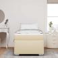 Preview: Bettgestell Creme 90 x 190 cm Stoff