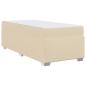 Preview: Bettgestell Creme 90 x 190 cm Stoff