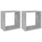 Preview: Würfelregale 2 Stk. Betongrau 26x15x26 cm
