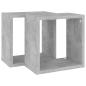 Preview: Würfelregale 2 Stk. Betongrau 26x15x26 cm