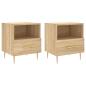 Preview: Nachttische 2 Stk. Sonoma-Eiche 40x35x47,5 cm Holzwerkstoff