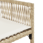 Preview: 5-tlg. Garten-Essgruppe mit Kissen Beige Poly Rattan