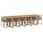 Preview: 13-tlg. Garten-Essgruppe mit Kissen Beige Poly Rattan