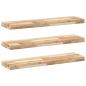 Preview: Schweberegale 3 Stk. 80x20x4 cm Massivholz Akazie Unbehandelt