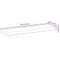 Preview: Schweberegale 3 Stk. 80x20x4 cm Massivholz Akazie Unbehandelt
