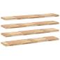 Preview: ARDEBO.de - Schweberegale 4 Stk. 120x30x4 cm Massivholz Akazie Unbehandelt