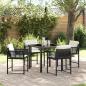 Preview: ARDEBO.de - Garten Essgruppe 5 pcs Schwarz Poly-Rattan