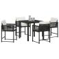 Preview: Garten Essgruppe 5 pcs Schwarz Poly-Rattan