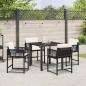 Preview: Garten Essgruppe 5 pcs Schwarz Poly-Rattan