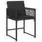 Preview: Garten Essgruppe 5 pcs Schwarz Poly-Rattan