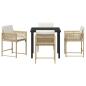 Preview: Garten Essgruppe 5 pcs Beige Poly-Rattan