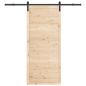 Preview: Schiebetür Braun 90 x 208 cm Massivholz Kiefer