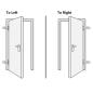 Preview: Haustür Weiß 98x208 cm PVC