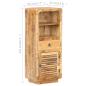 Preview: Highboard 45x32x110 cm Raues Mangoholz