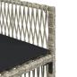 Preview: 5-tlg. Garten-Essgruppe mit Kissen Hellgrau Poly Rattan