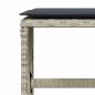 Preview: 11-tlg. Garten-Essgruppe mit Kissen Hellgrau Poly Rattan