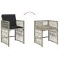 Preview: 13-tlg. Garten-Essgruppe mit Kissen Hellgrau Poly Rattan