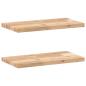 Preview: Schweberegale 2 Stk. 40x20x2 cm Massivholz Akazie Unbehandelt