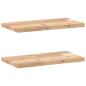 Preview: Schweberegale 2 Stk. 60x20x2 cm Massivholz Akazie Unbehandelt