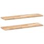Preview: Schweberegale 2 Stk. 80x20x2 cm Massivholz Akazie Unbehandelt