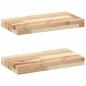 Preview: Schweberegale 2 Stk. 60x20x4 cm Massivholz Akazie Unbehandelt