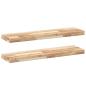 Preview: Schweberegale 2 Stk. 100x20x4 cm Massivholz Akazie Unbehandelt