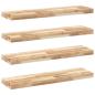 Preview: Schweberegale 4 Stk. 100x20x4 cm Massivholz Akazie Unbehandelt