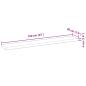 Preview: Schweberegale 2 Stk. 160x20x4 cm Massivholz Akazie Unbehandelt