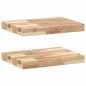 Preview: Schweberegale 2 Stk. 60x30x4 cm Massivholz Akazie Unbehandelt
