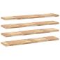 Preview: ARDEBO.de - Schweberegale 4 Stk. 160x30x4 cm Massivholz Akazie Unbehandelt