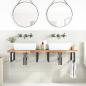 Preview: Waschtischplatte Unbehandelt 160x50x4 cm Massivholz Akazie