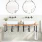 Preview: Waschtischplatte Unbehandelt 120x60x4 cm Massivholz Akazie