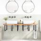 Preview: Waschtischplatte Unbehandelt 140x60x4 cm Massivholz Akazie