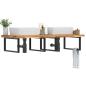 Preview: ARDEBO.de - Waschbeckenregal Wandmontage Stahl und Akazienholz