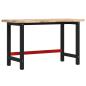 Preview: ARDEBO.de - Werkbank 140x60x83 cm Massivholz Akazie Rechteckig