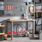 Preview: Werkbank 140x60x83 cm Massivholz Akazie Rechteckig