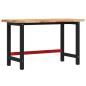 Preview: Werkbank 140x60x83 cm Massivholz Akazie Rechteckig