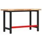 Preview: Werkbank 140x60x83 cm Massivholz Akazie Rechteckig