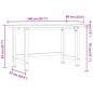 Preview: Werkbank 140x60x83 cm Massivholz Akazie Rechteckig