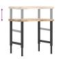 Preview: Werkbank 80x60x(73-99,5) cm Massivholz Akazie Rechteckig