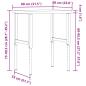 Preview: Werkbank 80x60x(73-99,5) cm Massivholz Akazie Rechteckig