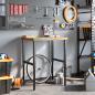 Preview: Werkbank 80x60x(73-99,5) cm Massivholz Akazie Rechteckig