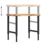 Preview: Werkbank 80x60x(73-99,5) cm Massivholz Akazie Rechteckig