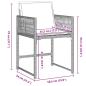Preview: Garten Essgruppe 5 Stk. Hellgrau Poly-Rattan